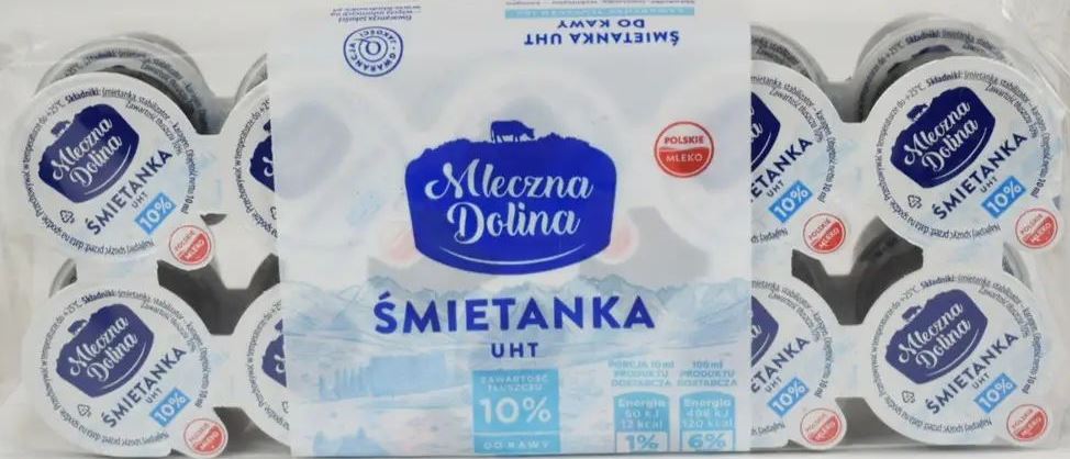 Mleczna Dolina Smietanka 10% Portion Creamers, 20 pcs