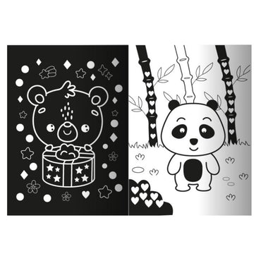 Apelsyn RM-69 Kids' Coloring Book with Neon Stickers - Image 2