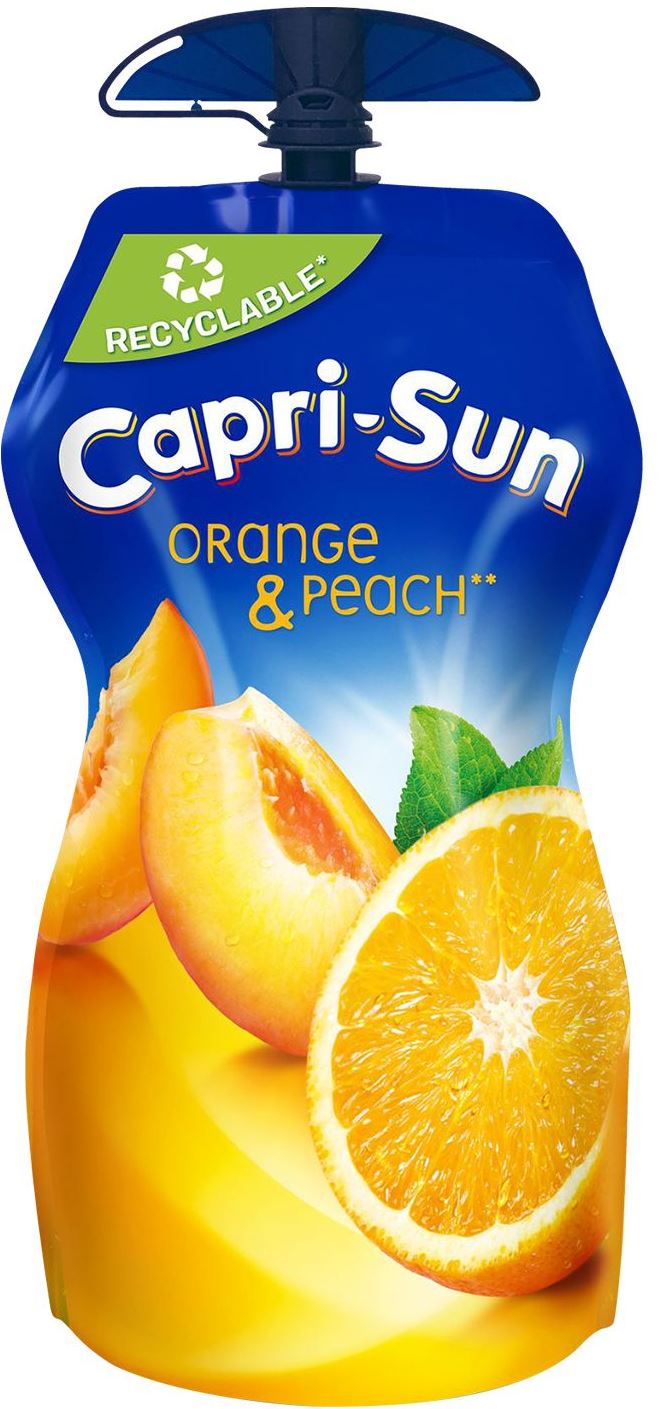 Capri Sun Orange & Peach Juice, 330 mL
