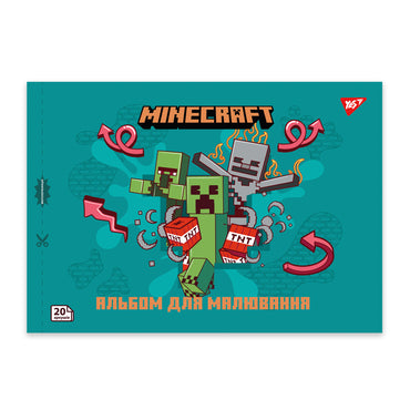 YES 130596 Minecraft A4 Perforated Drawing Pad, 20 Sheets, Staple-Bound - Image 2