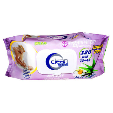 Clean Time Kids Wet Wipes with Lid, 120 pcs - Image 2