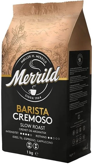 Merrild Barista Cremoso Whole Bean Coffee, 1 kg