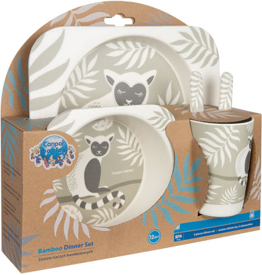 Canpol Babies Lemur 9/214 Kids Bamboo Tableware Set, 5 pcs - Image 2