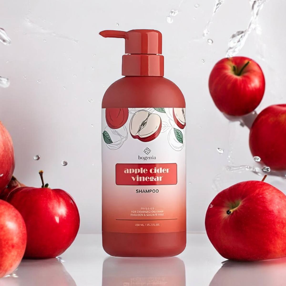 Bogenia Apple Cider Vinegar Shampoo, 450 mL - Image 2
