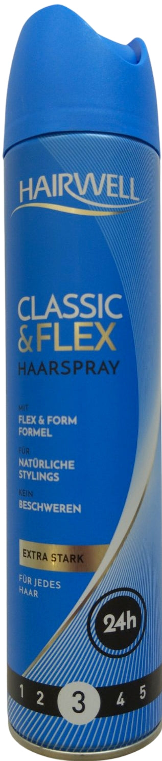 Hairwell Hair Spray Classic & Flex, Hold 3, 300 mL