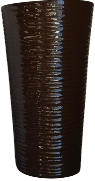 Glossy Wave Ceramic Flower Vase, 28 cm - Image 2