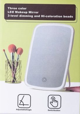 Rectangular Touch Tabletop Mirror with LED Lighting - Image 4