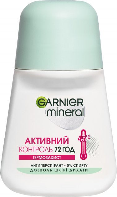 Garnier Mineral Active Control Heat Protection Women's Roll-On Deodorant, 50 mL