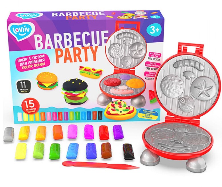 Lovin Barbecue Party 41194 Modeling Dough Set, 15 Colors