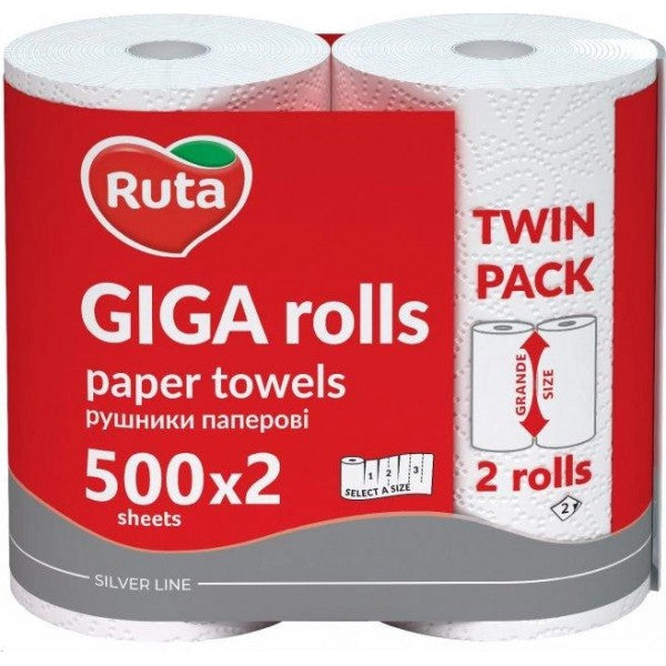 Ruta Giga Rolls 2-Ply Paper Towels, 2 Rolls