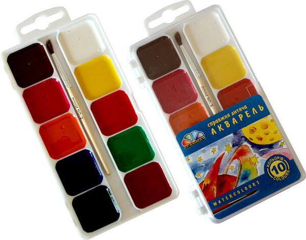 Gamma Fascination 312043 Watercolor Paint Set, 10 Colors - Image 3