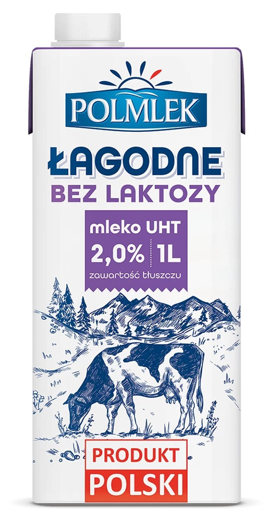Polmlek 2% Lactose-Free Milk, 1 L