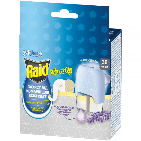 Raid Lavender Mosquito Fumigator with Liquid, 30 Nights