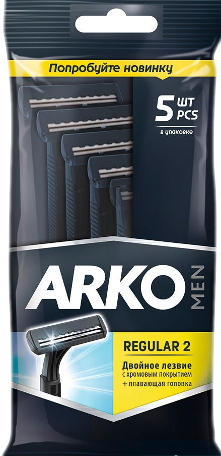 Arko T2 Regular Disposable Razors, 5 pcs