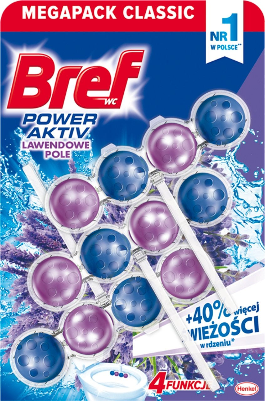 Toilet rim blocks Bref lavender 3 pcs x 50 g