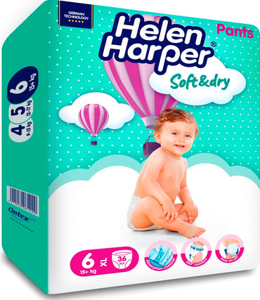 Helen Harper Soft & Dry Size 6 Baby Pull-Up Diaper Pants, 15+ kg, 36 pcs - Image 2