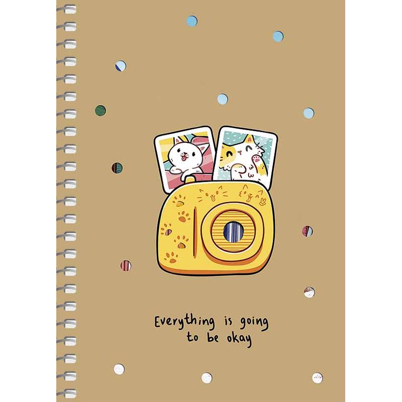 Shkolyaryk A6-SC-080-6120K A6 Spiral Grid Notebook, 80 Sheets - Image 2