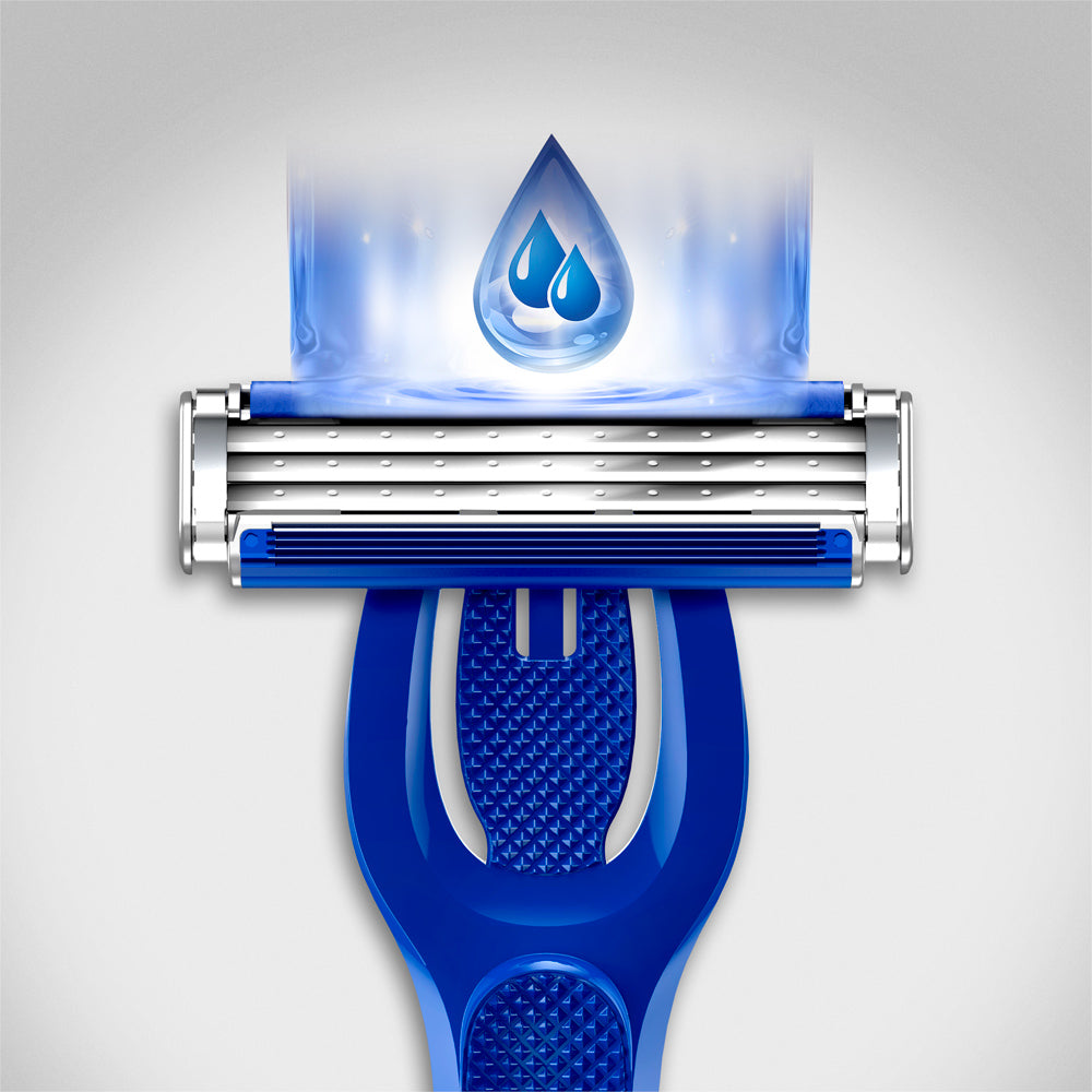 Gillette Blue 3 Hybrid Men's Razor with 9 Refill Cartridges - Image 3
