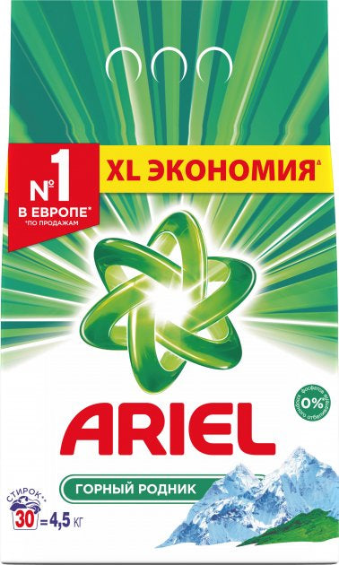 Ariel Mountain Spring Automatic Laundry Detergent Powder, 4.5 kg