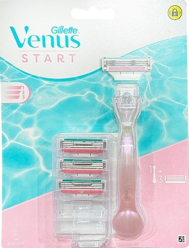 Gillette Venus Start Women's Razor with 3 Refill Cartridges