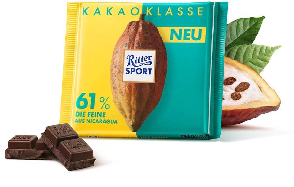 Ritter Sport 61% Cocoa Fine Dark Chocolate, 100 g - Image 2