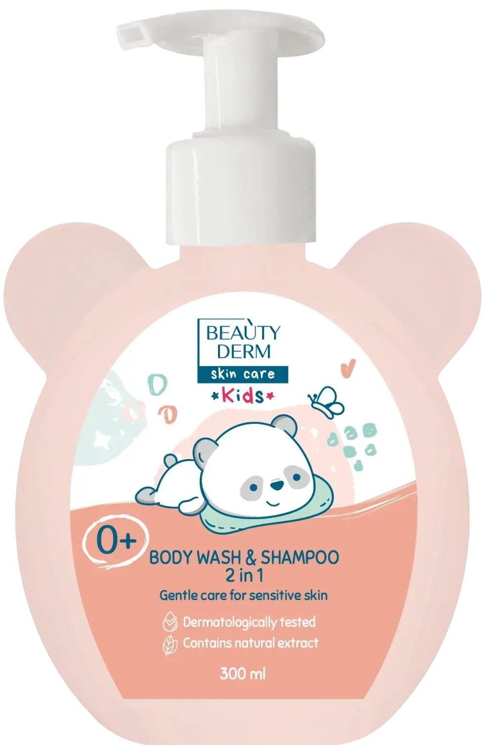 Beautyderm Kids Baby Shampoo & Bath Gel with Pump, 300 mL