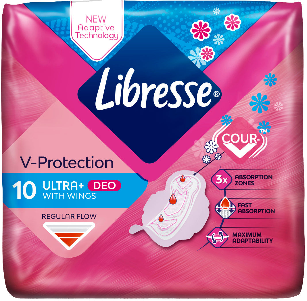 Libresse Ultra Normal Soft Deo Sanitary Pads, 10 pcs