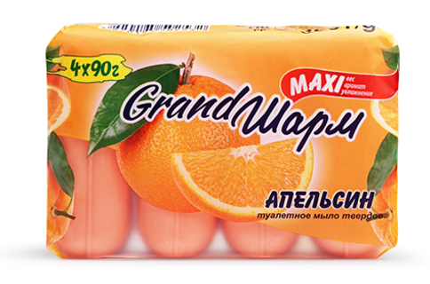 Sharm Orange Bar Soap, 4 x 90 g