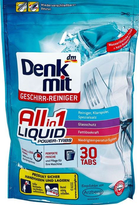 Denkmit All in 1 Liquid Power Dishwasher Capsules, 30 pcs (Price per 1 pc)