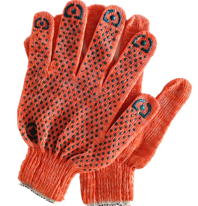 Orange Work Gloves