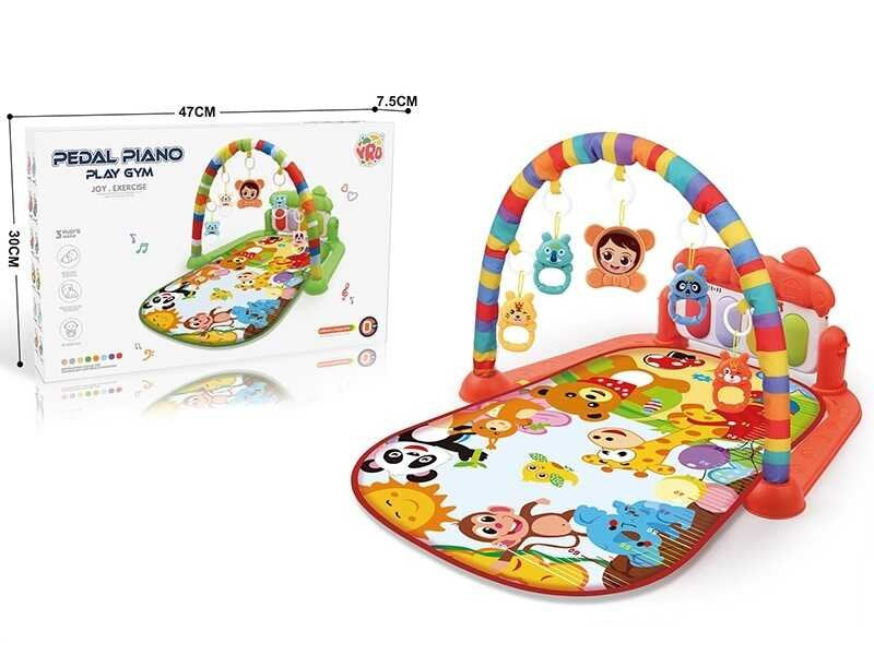116-36 Play Mat with 4 Hanging Rattles, Sound, Lights & Melodies, Assorted