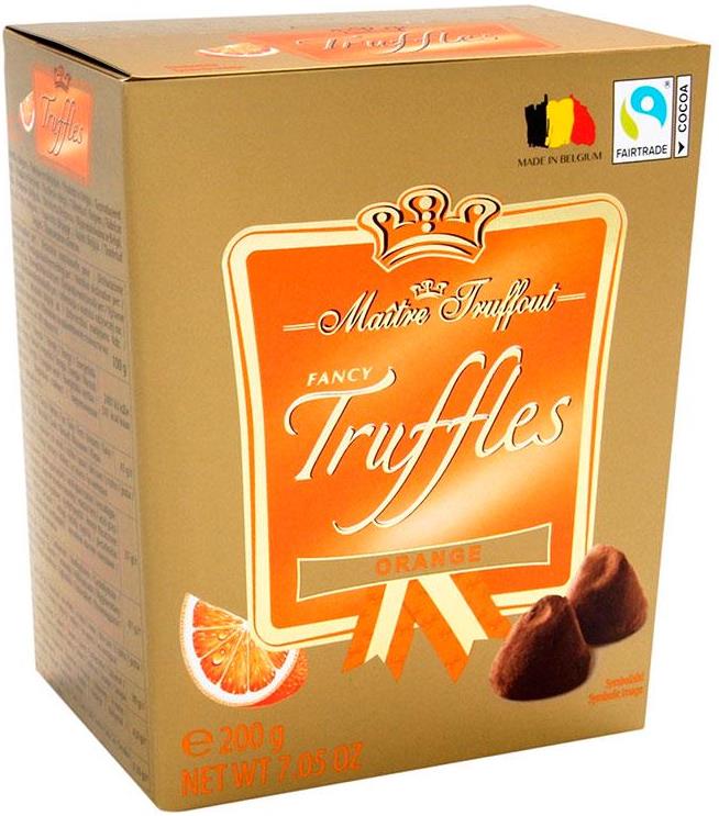 Maitre Truffout Orange Truffles, 200 g