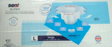 Seni Super Large Air Adult Incontinence Briefs, 30 pcs, 100-150 cm - Image 2