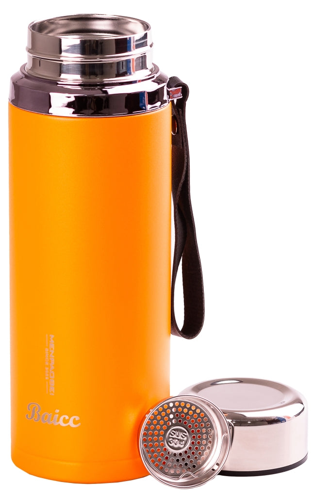 Baicc 8865 Orange Stainless Steel Thermos, 800 mL