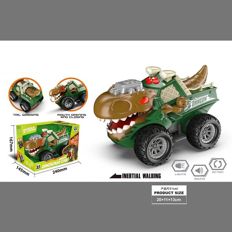 SY 200-3 Shark Is Coming Friction-Powered Car with Sound, Lights & Moving Tail
