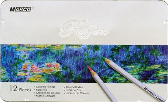 Marco Raffine 7100-12TN Kids' Colored Pencils in Metal Case, 12 Colors