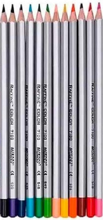Marco Raffine 7100-12TN Kids' Colored Pencils in Metal Case, 12 Colors - Image 2