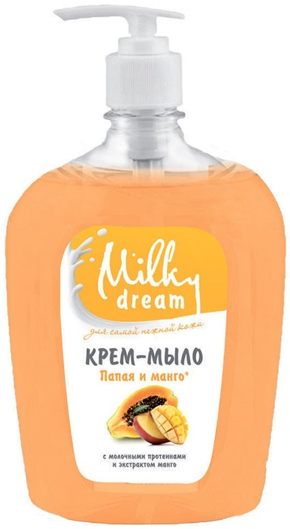 Milky Dream Papaya & Mango Liquid Cream Soap with Pump, 1 L
