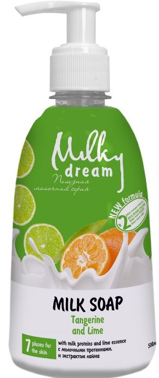 Milky Dream Tangerine & Lime Liquid Cream Soap with Pump, 500 mL