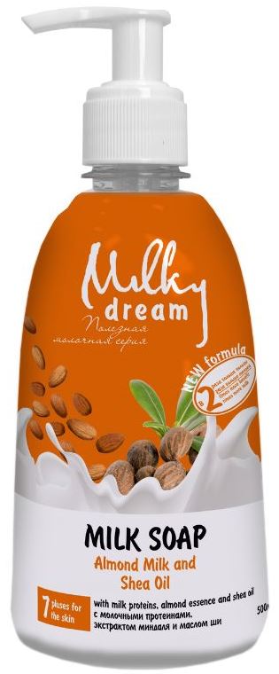 Milky Dream Almond Milk & Shea Butter Liquid Cream Soap with Pump, 500 mL