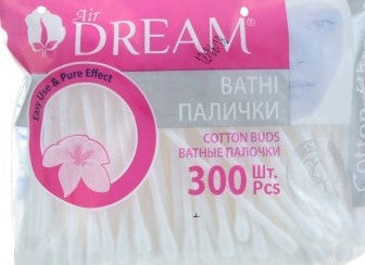 Air Dream Cotton Swabs in Bag, 300 pcs