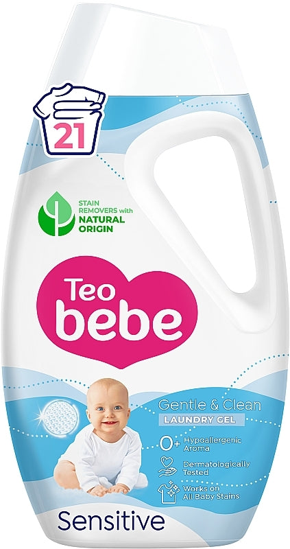 Teo Bebe Gentle & Clean Sensitive Baby Liquid Laundry Detergent, 21 Loads, 945 mL