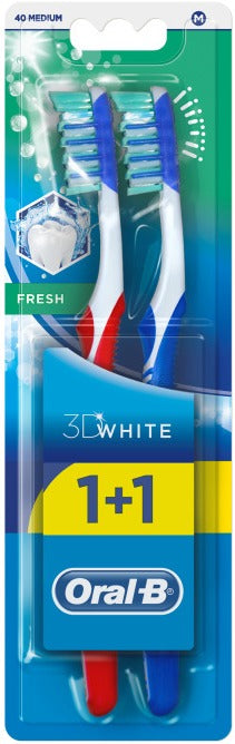 Oral-B 1 + 1 3D White Freshness Medium Toothbrush Set