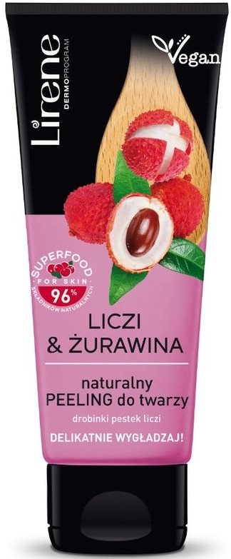 Lirene Lychee & Cranberry Face Scrub, 75 mL