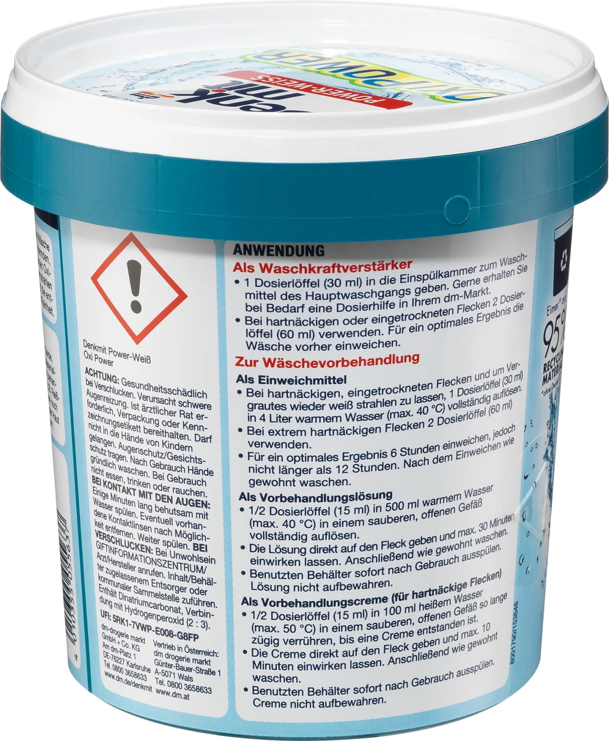 Denkmit Oxi Power Stain Remover & Bleach, 750 g - Image 2