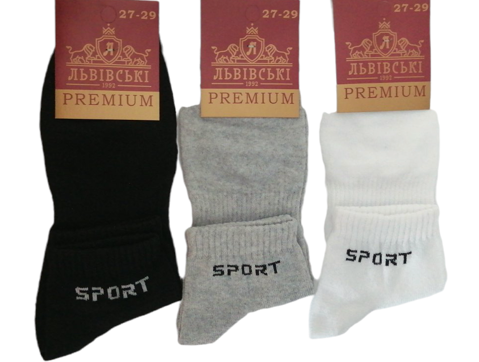 Lvivski Premium Men's Ankle Socks, Size 27-29