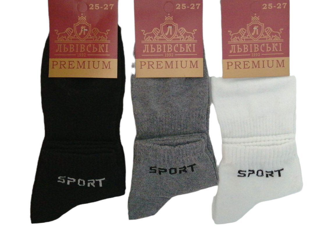 Lvivski Premium Men's Ankle Socks, Size 25-27