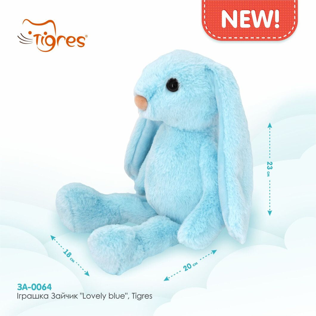 Tigres ZA-0064 Lovely Blue Bunny Plush Toy - Image 2