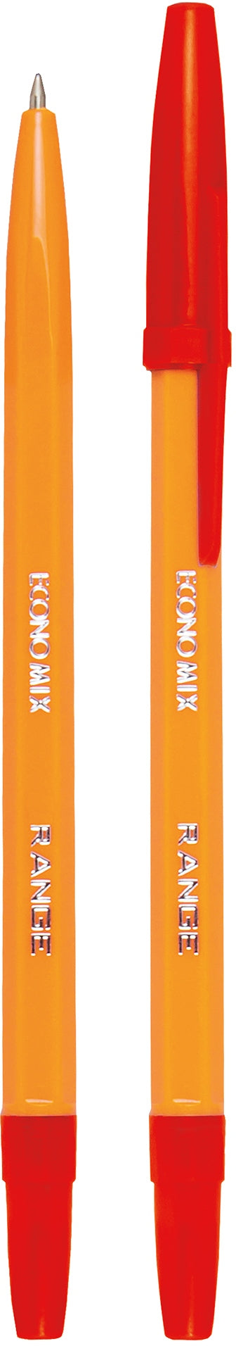 Economix Range Ballpoint Pen, Red Ink, 0.5 mm
