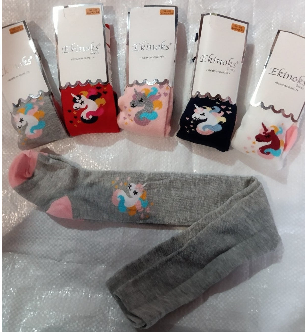 Ekinoks Socks Kids Tights for Girls, Ages 5-6 Years